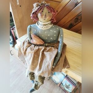Vintage Primitive Rag Doll Rustic Folk Art